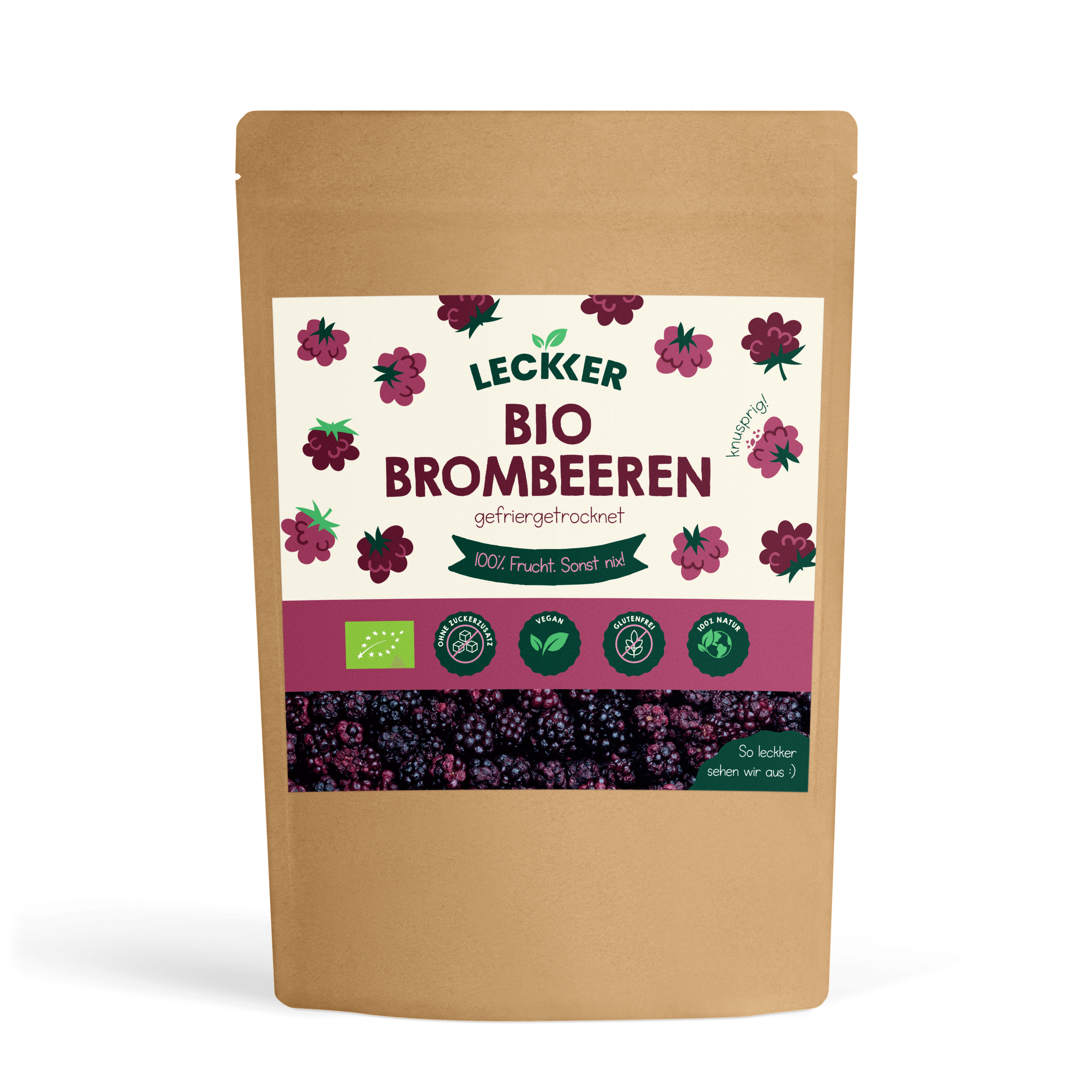 gefriergetrocknete Erdbeeren Packung