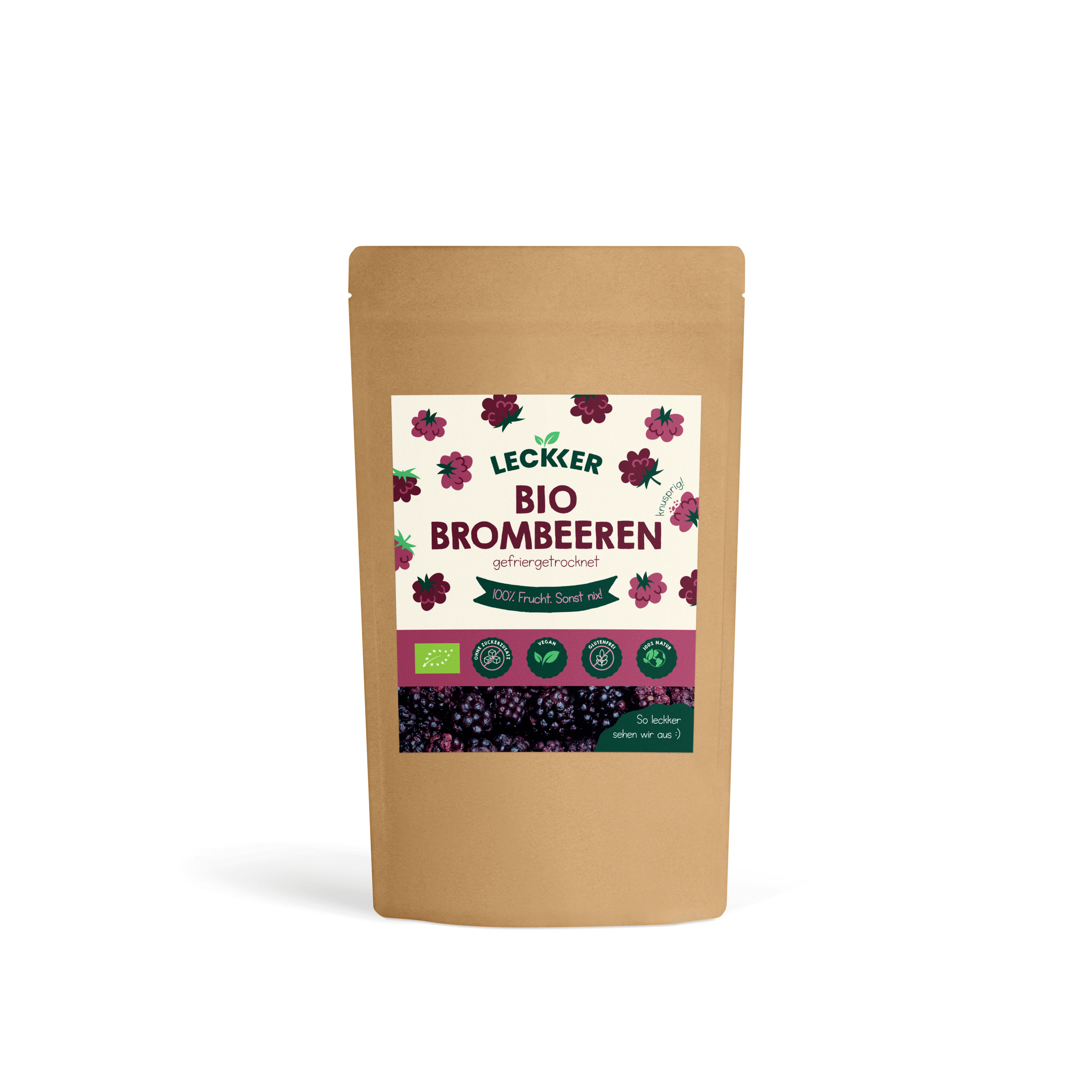 gefriergetrocknete Erdbeeren Packung