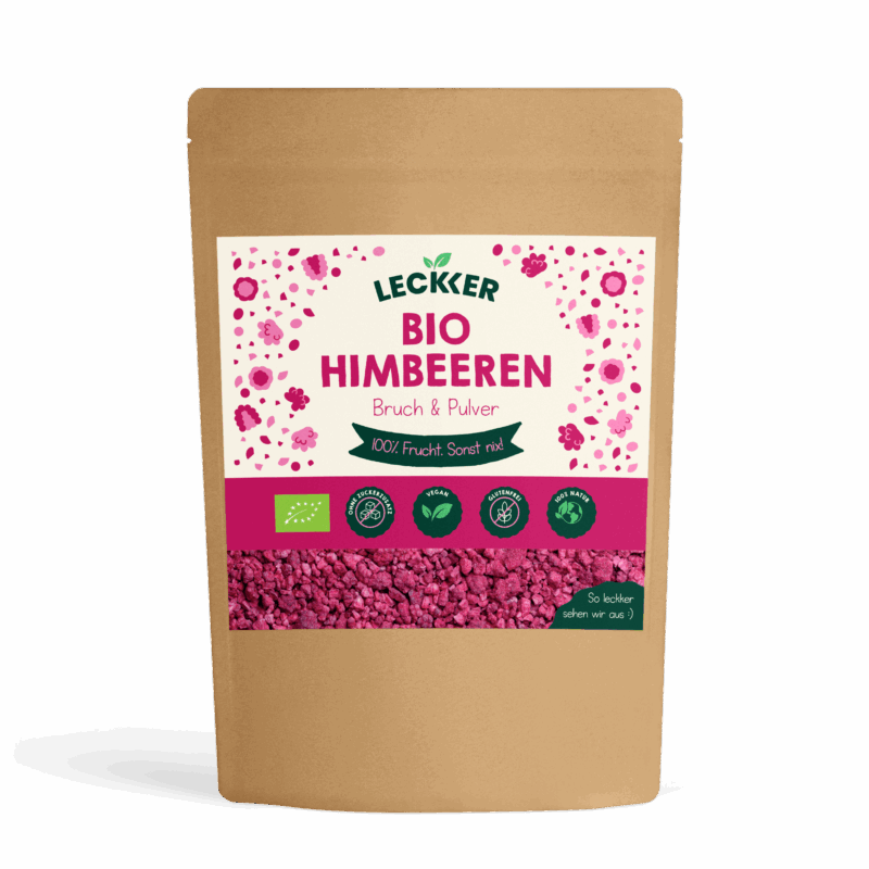 Gefriergetrocknete Himbeeren Bruch Verpackung