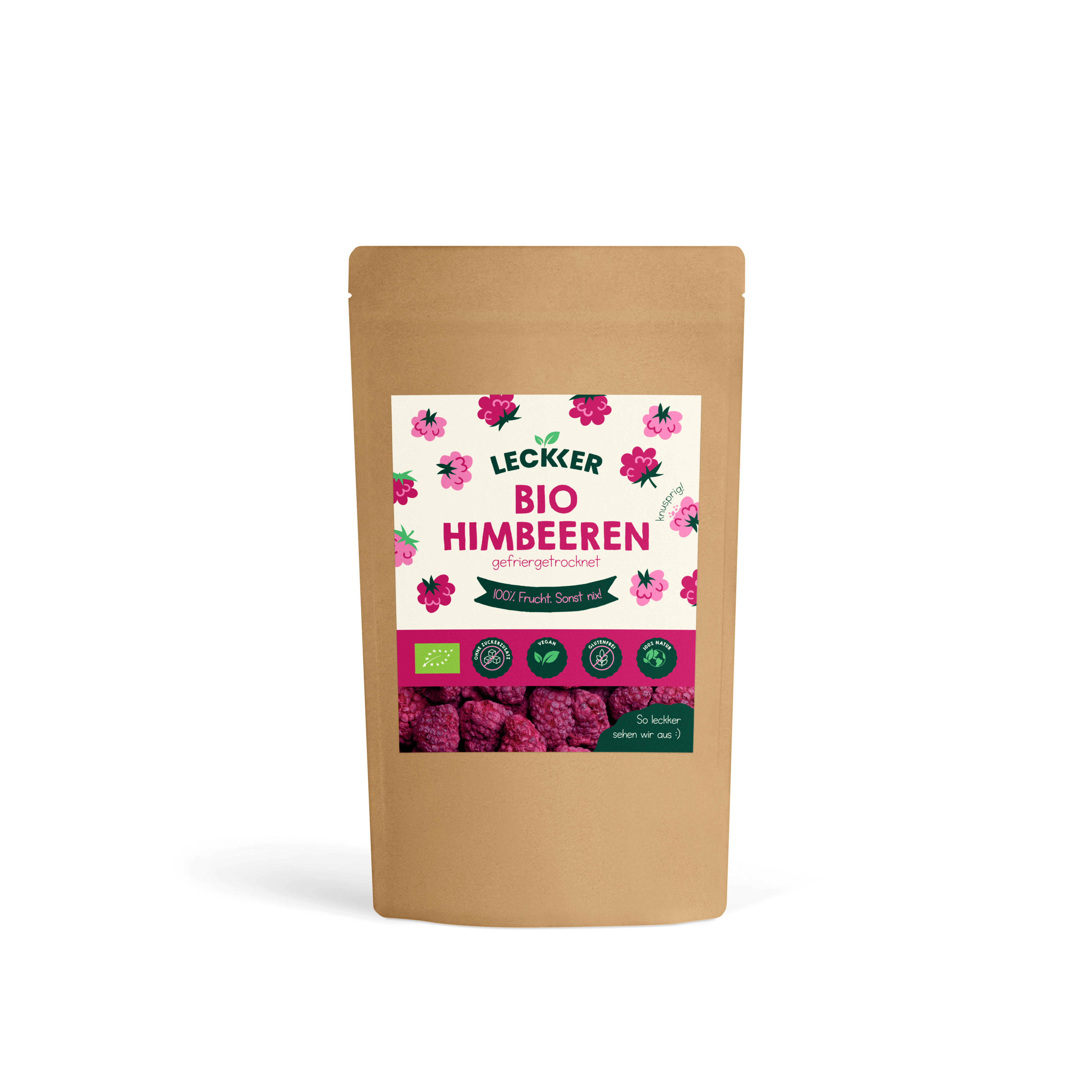gefriergetrocknete Erdbeeren Packung