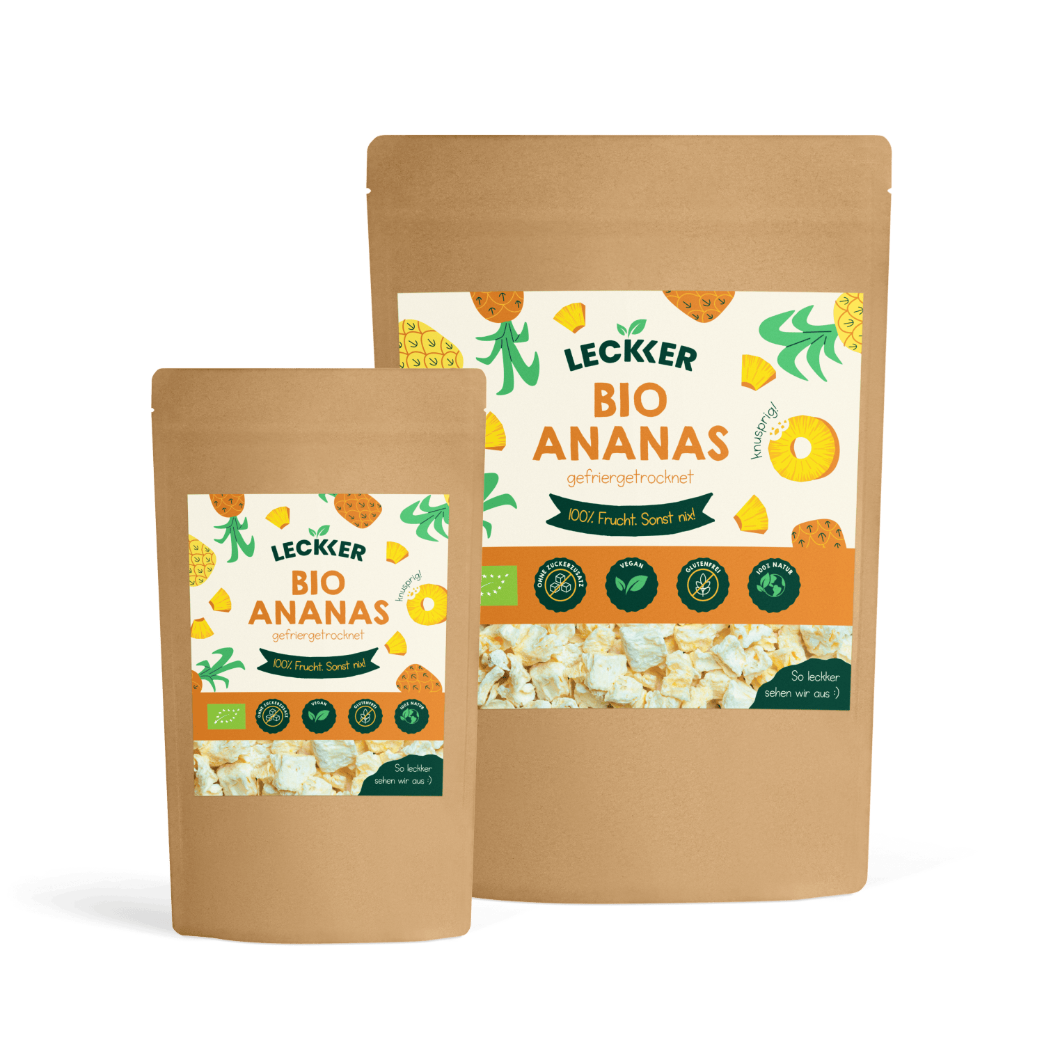 gefriergetrocknete Erdbeeren Packung
