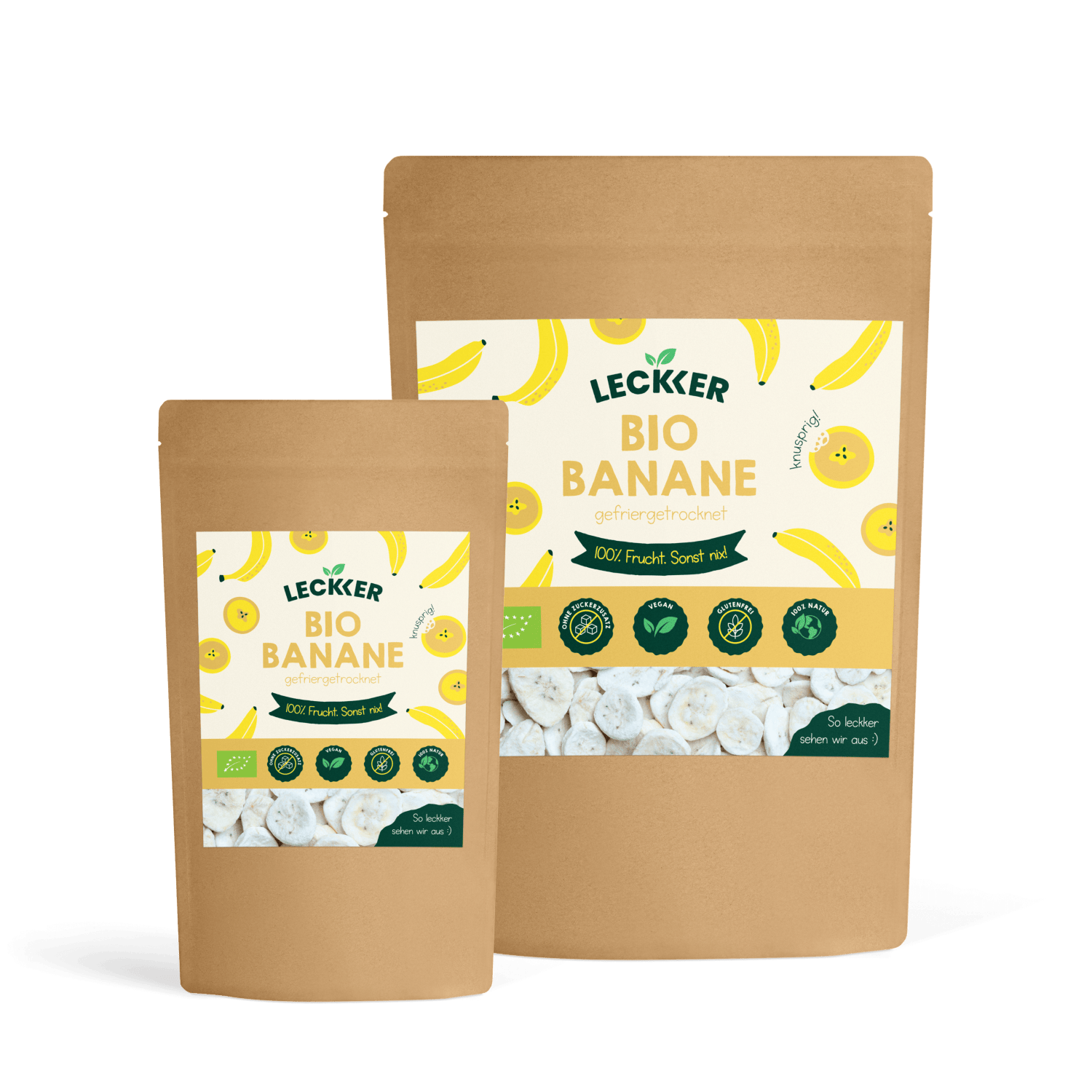 gefriergetrocknete Erdbeeren Packung