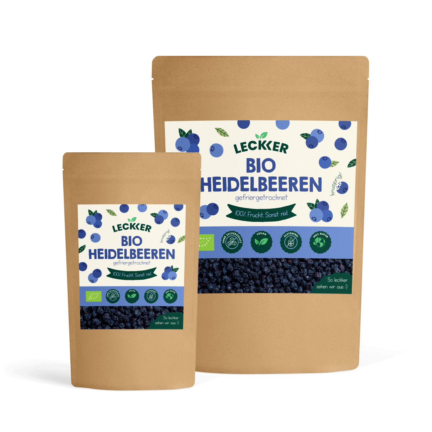 gefriergetrocknete Erdbeeren Packung