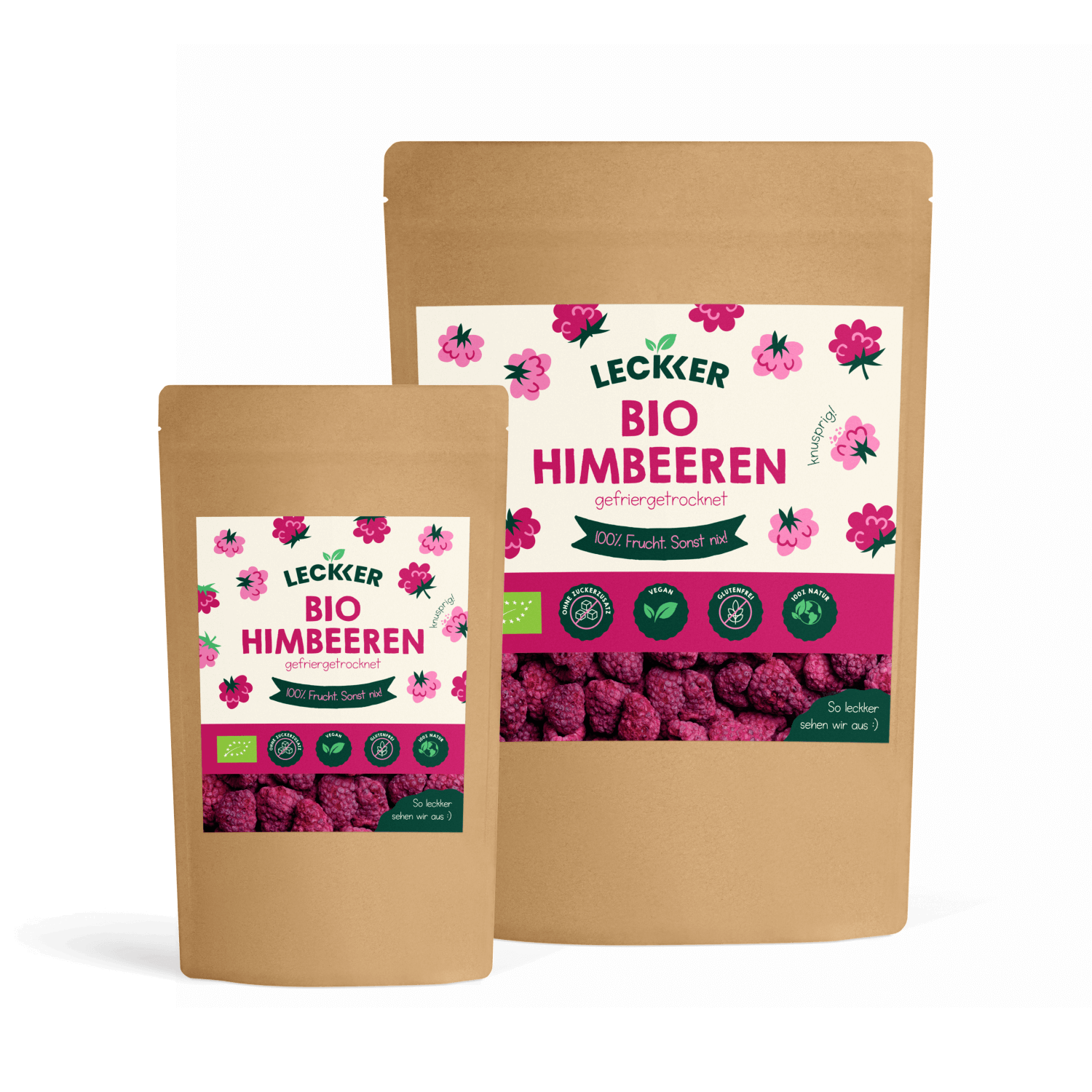gefriergetrocknete Erdbeeren Packung