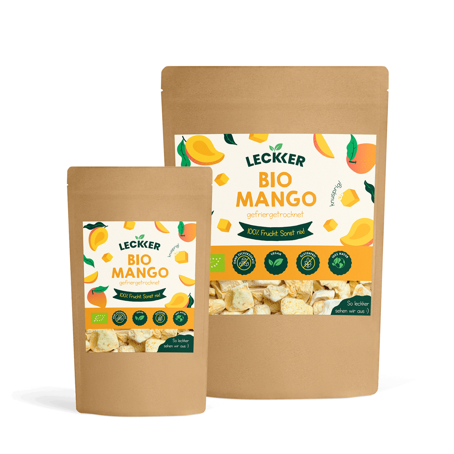 gefriergetrocknete Erdbeeren Packung