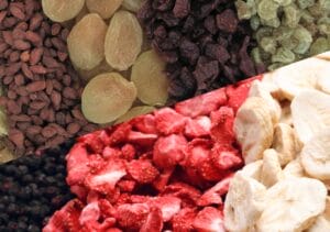 Trockenfrüchte vs. gefriergetrocknete Früchte