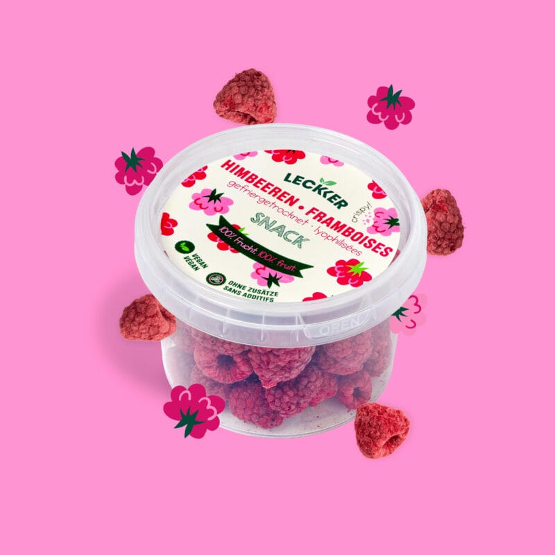 gefriergetrocknete Himbeere Snack-Dose