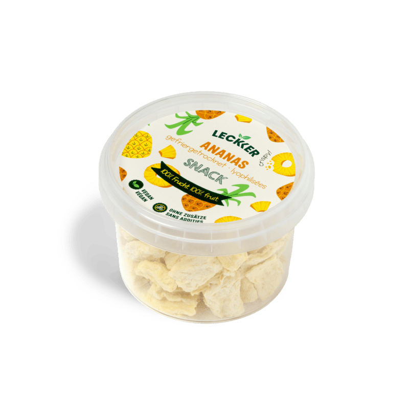 Snack Dose gefriergetrocknete Ananas