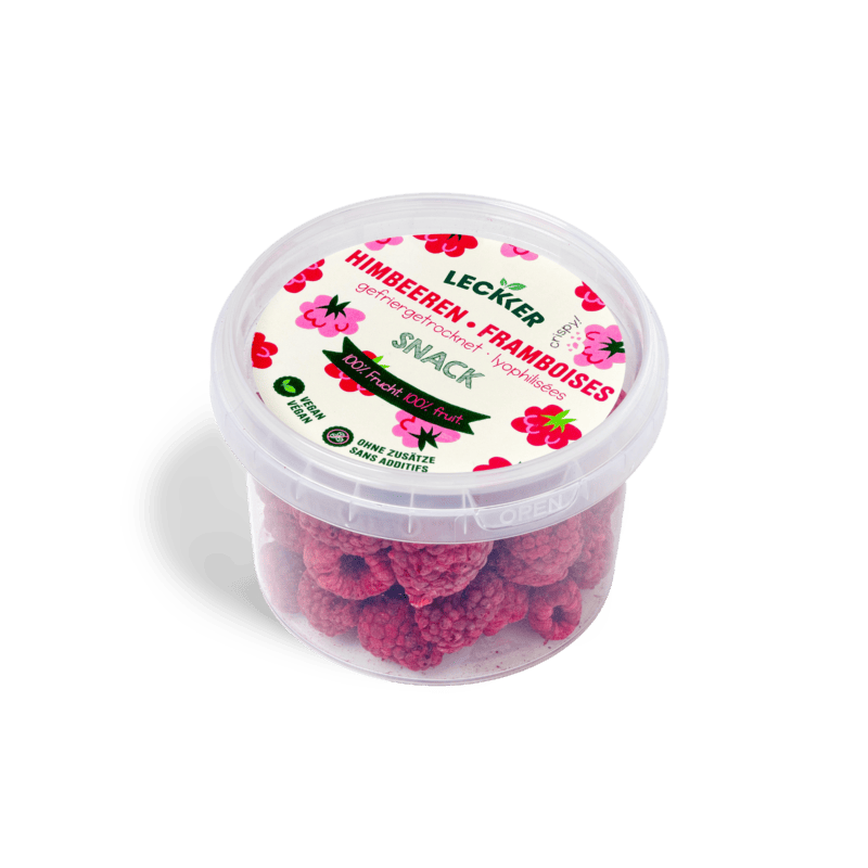 gefriergetrocknete Himbeer Snack-Dose