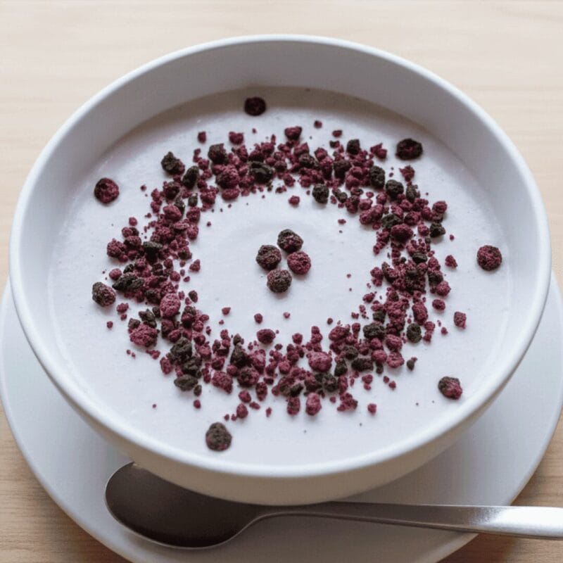 Dessert gefriergetrocknete Heidelbeeren