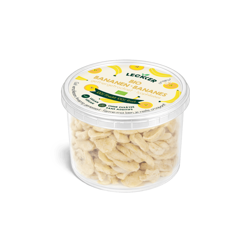 gefriergetrockneter bananen snack bio