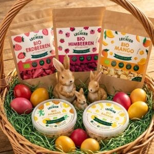 Osterbundle von leckker mit gefriergetrockneten Früchten