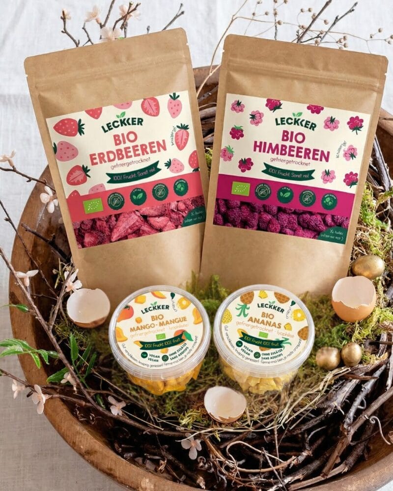 Osterbundle von leckker mit gefriergetrockneten Früchten