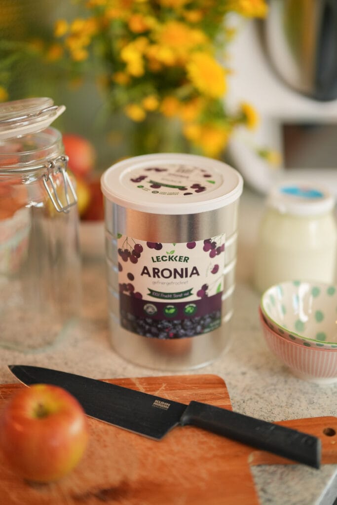 Gefriergetrocknete Aroniabeeren in Edelstahl Dose